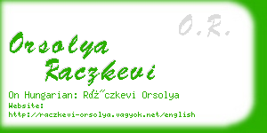 orsolya raczkevi business card